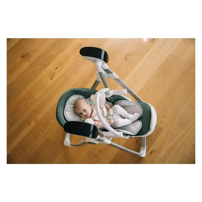 Scaun de masa si balansoar, FreeON, Oli Deluxe, 2 in 1, Transformabil, Multifunctional, Cu melodii de leagan, 0 luni+, Beige BYN82443