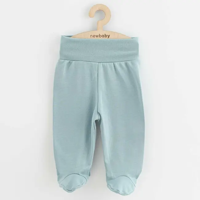 Set 3 piese, New Baby, Classic II, Include 3 perechi de pantalonasi cu botosei, Marime 56, Din bumbac 100%, Blue BYN58558