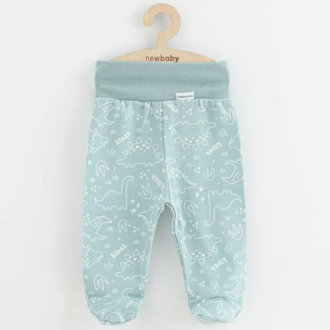 Set 3 piese, New Baby, Classic II, Include 3 perechi de pantalonasi cu botosei, Marime 62, Din bumbac 100%, Blue BYN58559