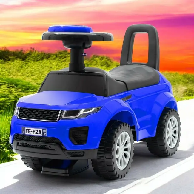 Vehicul ride-on, Baby Mix, SUV, Pana la 27 kg, Cu spatiu de depozitare, Cu melodii, 12-36 luni, Blue BYN44410