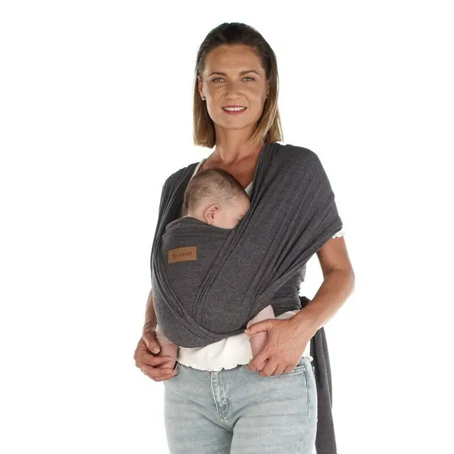 Wrap bebe, Jane, Cocoon, Ergonomic, De la nastere pana la 20 Kg, Cu multiple pozitii de purtare, Grey Land BYN8420421087428
