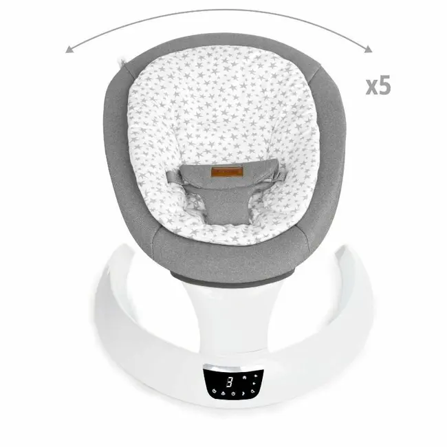 Balansoar electric, Jane, Moon, Cu 5 trepte de viteza, Timer, 12 melodii si 5 sunete ale naturii, Conform cu standardul european EN 12790:2023, Mist BYN8420421091616