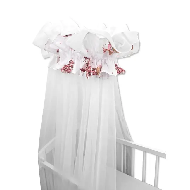 Baldachin, MimiNu, Din tull, Mare, Cu funda din bumbac, Dimensiune 400x170 cm, Materiale certificate Oeko Tex Standard 100, Betty BYN6426972032179