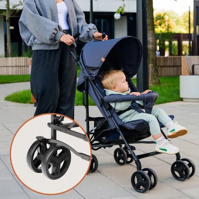 Carucior sport, Lionelo, Elia, Cu plasa de tantari, Suport de picioare reglabil, Spatar ajustabil in 4 pozitii, Capotina XXL, Pliere tip umbrela, Capacitate 15 kg, 6 luni+, EN 1888, Bej Taupe BYNLO-ELIA_BEIGE_TAUPE