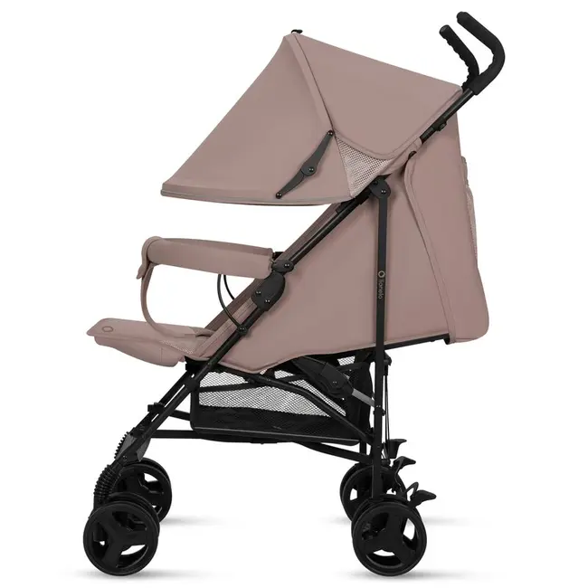 Carucior sport, Lionelo, Elia, Cu plasa de tantari, Suport de picioare reglabil, Spatar ajustabil in 4 pozitii, Capotina XXL, Pliere tip umbrela, Capacitate 15 kg, 6 luni+, EN 1888, Bej Taupe BYNLO-ELIA_BEIGE_TAUPE