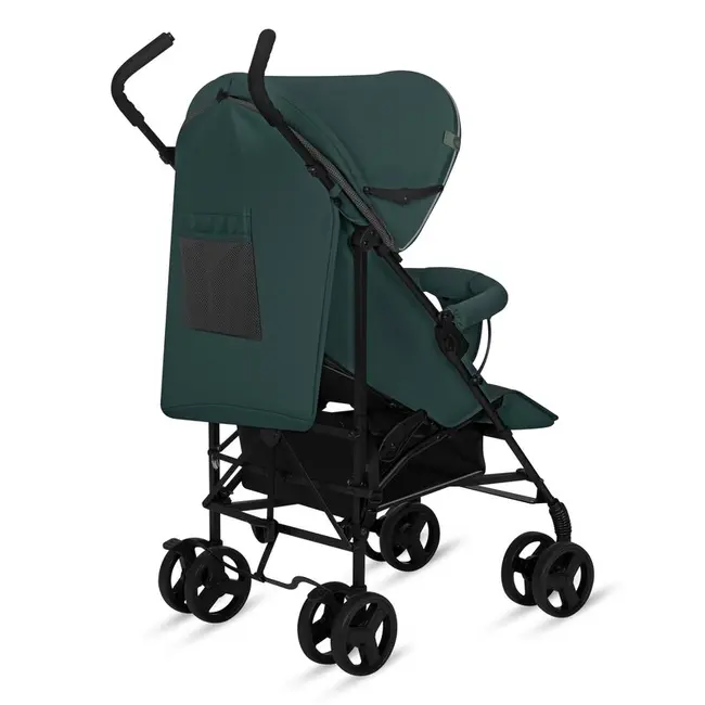 Carucior sport, Lionelo, Elia, Cu plasa de tantari, Suport de picioare reglabil, Spatar ajustabil in 4 pozitii, Capotina XXL, Pliere tip umbrela, Capacitate 15 kg, 6 luni+, EN 1888, Verde grafit BYNLO-ELIA_GREEN_GRAPHITE