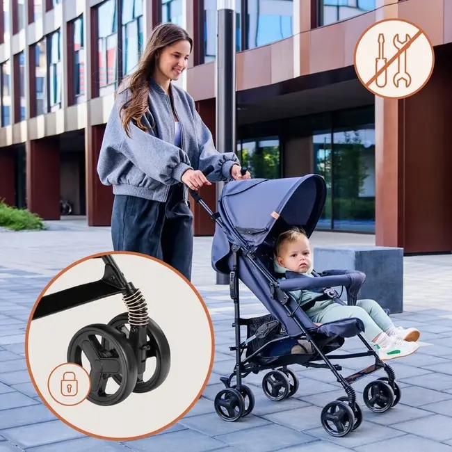 Carucior sport, Lionelo, Elia, Cu plasa de tantari, Suport de picioare reglabil, Spatar ajustabil in 4 pozitii, Capotina XXL, Pliere tip umbrela, Capacitate 15 kg, 6 luni+, EN 1888, Verde grafit BYNLO-ELIA_GREEN_GRAPHITE