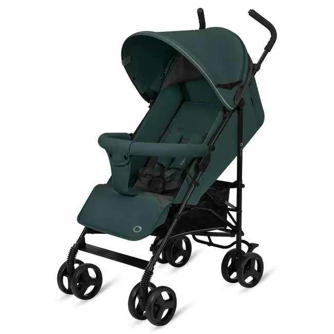 Carucior sport, Lionelo, Elia, Cu plasa de tantari, Suport de picioare reglabil, Spatar ajustabil in 4 pozitii, Capotina XXL, Pliere tip umbrela, Capacitate 15 kg, 6 luni+, EN 1888, Verde grafit BYNLO-ELIA_GREEN_GRAPHITE
