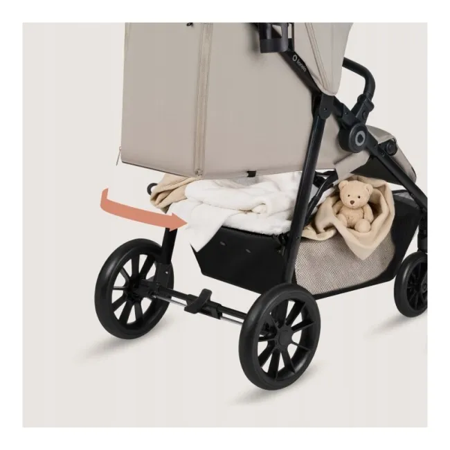 Carucior sport, Lionelo, Emerald, Pliere cu o mana, Copertina XXL UPF50+, Spatar reglabil, Suspensie completa, Roti EVA, 6- 48 luni, Pana la 22 kg, Bej BYNLO-EMERALD_BEIGE_SAND