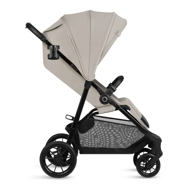 Carucior sport, Lionelo, Emerald, Pliere cu o mana, Copertina XXL UPF50+, Spatar reglabil, Suspensie completa, Roti EVA, 6- 48 luni, Pana la 22 kg, Bej BYNLO-EMERALD_BEIGE_SAND
