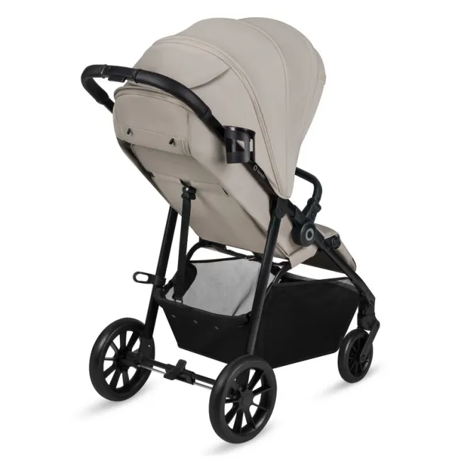 Carucior sport, Lionelo, Emerald, Pliere cu o mana, Copertina XXL UPF50+, Spatar reglabil, Suspensie completa, Roti EVA, 6- 48 luni, Pana la 22 kg, Bej BYNLO-EMERALD_BEIGE_SAND