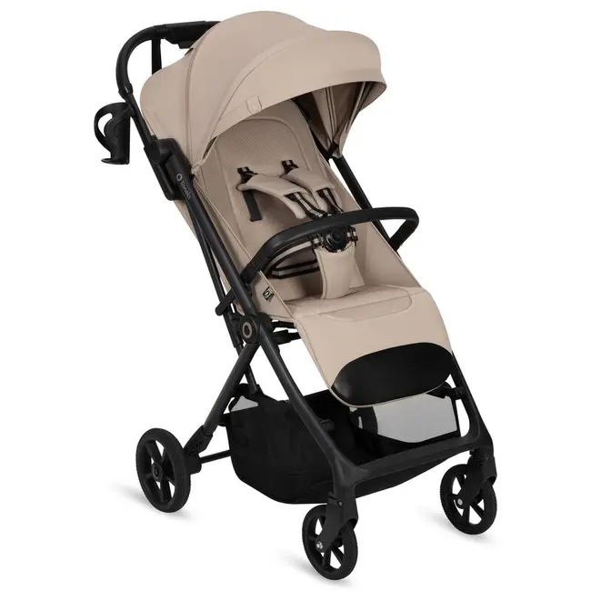 Carucior sport, Lionelo, Tansi, Pliere automata, Ultracompact, Manevrare cu o mana, Roti cu tehnologie GravelTech, Spatar si suport picioare reglabile, 6-48 luni, Sustine 22 kg, Bej BYNLO-TANSI_BEIGE_SAND