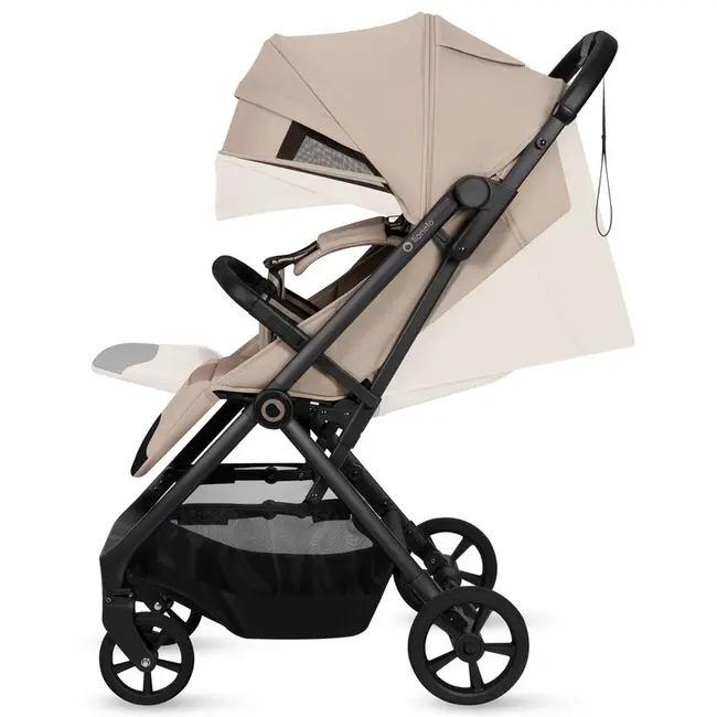 Carucior sport, Lionelo, Tansi, Pliere automata, Ultracompact, Manevrare cu o mana, Roti cu tehnologie GravelTech, Spatar si suport picioare reglabile, 6-48 luni, Sustine 22 kg, Bej BYNLO-TANSI_BEIGE_SAND