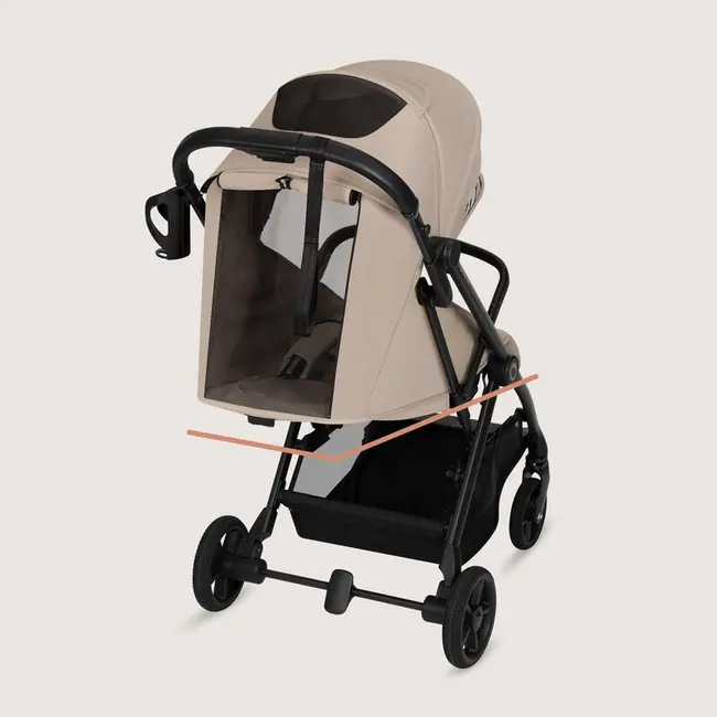Carucior sport, Lionelo, Tansi, Pliere automata, Ultracompact, Manevrare cu o mana, Roti cu tehnologie GravelTech, Spatar si suport picioare reglabile, 6-48 luni, Sustine 22 kg, Bej BYNLO-TANSI_BEIGE_SAND