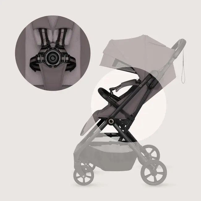 Carucior sport, Lionelo, Tansi, Pliere automata, Ultracompact, Manevrare cu o mana, Roti cu tehnologie GravelTech, Spatar si suport picioare reglabile, 6-48 luni, Sustine 22 kg, Bej Taupe BYNLO-TANSI_BEIGE_TAUPE