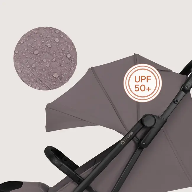 Carucior sport, Lionelo, Tansi, Pliere automata, Ultracompact, Manevrare cu o mana, Roti cu tehnologie GravelTech, Spatar si suport picioare reglabile, 6-48 luni, Sustine 22 kg, Bej Taupe BYNLO-TANSI_BEIGE_TAUPE