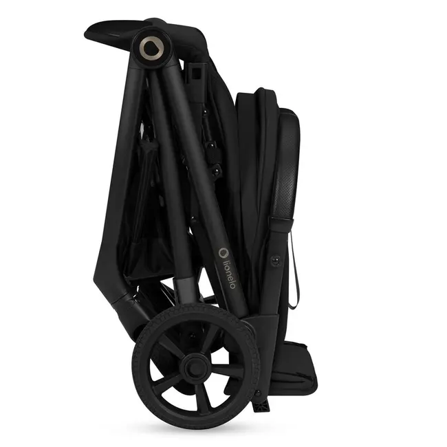 Carucior sport, Lionelo, Tansi, Pliere automata, Ultracompact, Manevrare cu o mana, Roti cu tehnologie GravelTech, Spatar si suport picioare reglabile, 6-48 luni, Sustine 22 kg, Negru BYNLO-TANSI_BLACK_ONYX
