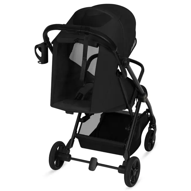 Carucior sport, Lionelo, Tansi, Pliere automata, Ultracompact, Manevrare cu o mana, Roti cu tehnologie GravelTech, Spatar si suport picioare reglabile, 6-48 luni, Sustine 22 kg, Negru BYNLO-TANSI_BLACK_ONYX