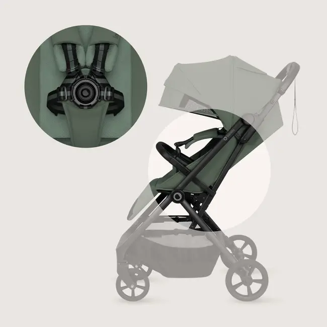 Carucior sport, Lionelo, Tansi, Pliere automata, Ultracompact, Manevrare cu o mana, Roti cu tehnologie GravelTech, Spatar si suport picioare reglabile, 6-48 luni, Sustine 22 kg, Verde BYNLO-TANSI_GREEN_EMERALD