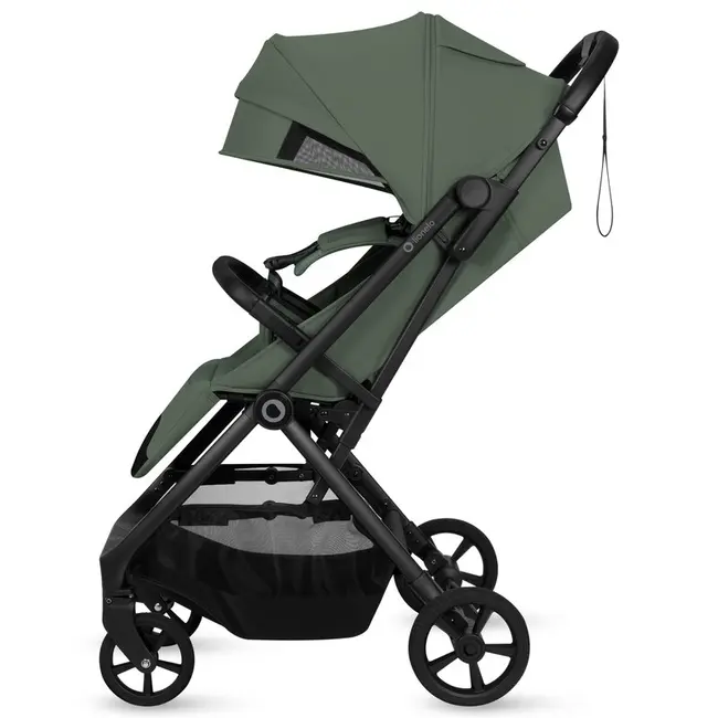Carucior sport, Lionelo, Tansi, Pliere automata, Ultracompact, Manevrare cu o mana, Roti cu tehnologie GravelTech, Spatar si suport picioare reglabile, 6-48 luni, Sustine 22 kg, Verde BYNLO-TANSI_GREEN_EMERALD