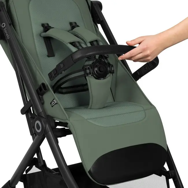 Carucior sport, Lionelo, Tansi, Pliere automata, Ultracompact, Manevrare cu o mana, Roti cu tehnologie GravelTech, Spatar si suport picioare reglabile, 6-48 luni, Sustine 22 kg, Verde BYNLO-TANSI_GREEN_EMERALD