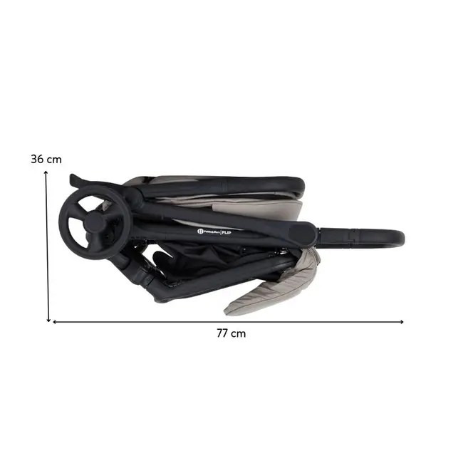 Carucior sport, Petite&Mars, Flip, Pliere compacta cu o mana, Spatar reglabil pana la pozitie de somn, Suport picioare reglabil, Copertina extensibila cu protectie UPF50+, Pana la 22 kg, 0 luni+, Gri BYN670732