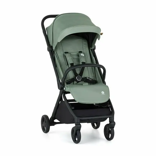 Carucior sport, Petite&Mars, Flip, Pliere compacta cu o mana, Spatar reglabil pana la pozitie de somn, Suport picioare reglabil, Copertina extensibila cu protectie UPF50+, Pana la 22 kg, 0 luni+, Verde Matcha BYN670734