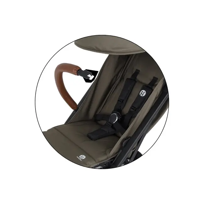 Carucior sport, Petite&Mars, Fly, Pliere compacta, Spatar reglabil pana la pozitie de somn, Suport picioare reglabil, Copertina extensibila cu protectie UPF40+, Suport pahar inclus, Pana la 22 kg, 0 luni+, Verde BYN554841