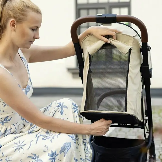 Carucior sport, Petite&Mars, Fly, Pliere compacta, Spatar reglabil pana la pozitie de somn, Suport picioare reglabil, Copertina extensibila cu protectie UPF40+, Suport pahar inclus, Pana la 22 kg, 0 luni+, Verde BYN554841