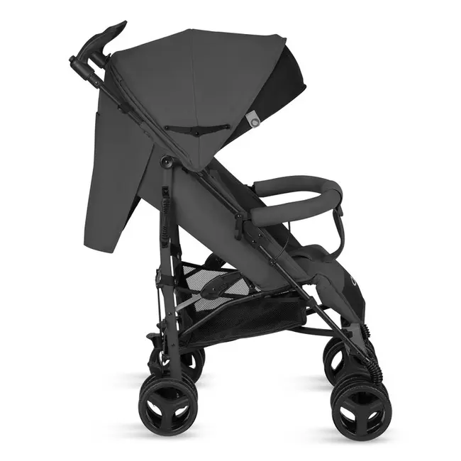 Carucior sport compact, Lionelo, Irma, Spatar ajustabil in 4 pozitii, Suport picioare reglabil, Manere rotative, Pliere tip umbrela, 6- 36 luni, Pana la 15 kg, Conform cu EN1888-1:2018, Gri inchis BYNLO-IRMA_GREY_STONE