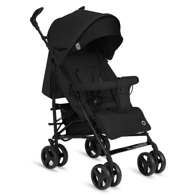 Carucior sport compact, Lionelo, Irma, Spatar ajustabil in 4 pozitii, Suport picioare reglabil, Manere rotative, Pliere tip umbrela, 6- 36 luni, Pana la 15 kg, Conform cu EN1888-1:2018, Negru Onyx BYNLO-IRMA_BLACK_ONYX