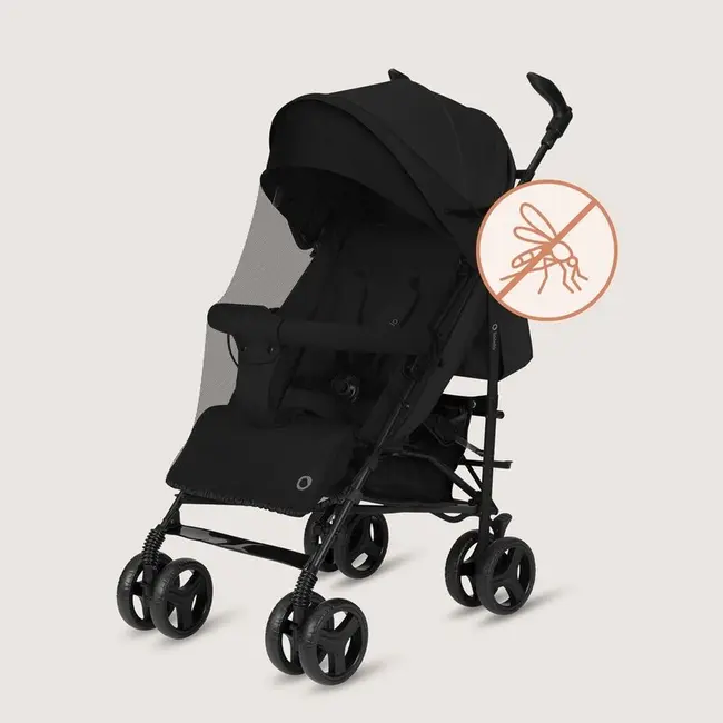 Carucior sport compact, Lionelo, Irma, Spatar ajustabil in 4 pozitii, Suport picioare reglabil, Manere rotative, Pliere tip umbrela, 6- 36 luni, Pana la 15 kg, Conform cu EN1888-1:2018, Negru Onyx BYNLO-IRMA_BLACK_ONYX