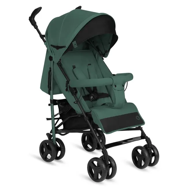 Carucior sport compact, Lionelo, Irma, Spatar ajustabil in 4 pozitii, Suport picioare reglabil, Manere rotative, Pliere tip umbrela, 6- 36 luni, Pana la 15 kg, Conform cu EN1888-1:2018, Verde smarald BYNLO-IRMA_GREEN_EMERALD