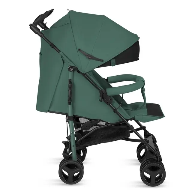 Carucior sport compact, Lionelo, Irma, Spatar ajustabil in 4 pozitii, Suport picioare reglabil, Manere rotative, Pliere tip umbrela, 6- 36 luni, Pana la 15 kg, Conform cu EN1888-1:2018, Verde smarald BYNLO-IRMA_GREEN_EMERALD