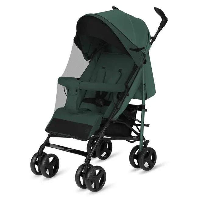 Carucior sport compact, Lionelo, Irma, Spatar ajustabil in 4 pozitii, Suport picioare reglabil, Manere rotative, Pliere tip umbrela, 6- 36 luni, Pana la 15 kg, Conform cu EN1888-1:2018, Verde smarald BYNLO-IRMA_GREEN_EMERALD