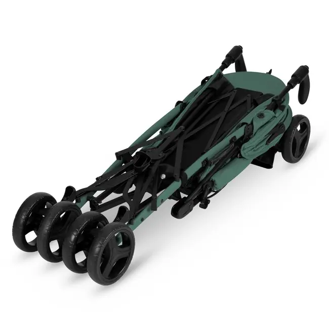 Carucior sport compact, Lionelo, Irma, Spatar ajustabil in 4 pozitii, Suport picioare reglabil, Manere rotative, Pliere tip umbrela, 6- 36 luni, Pana la 15 kg, Conform cu EN1888-1:2018, Verde smarald BYNLO-IRMA_GREEN_EMERALD