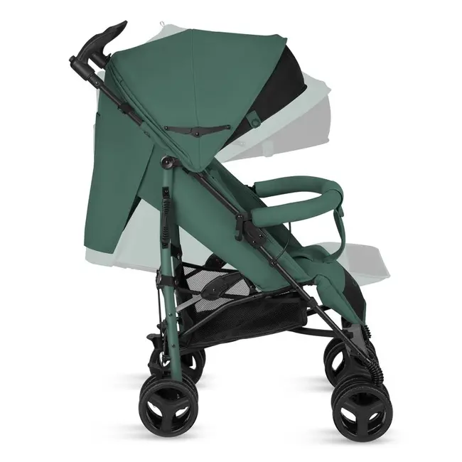 Carucior sport compact, Lionelo, Irma, Spatar ajustabil in 4 pozitii, Suport picioare reglabil, Manere rotative, Pliere tip umbrela, 6- 36 luni, Pana la 15 kg, Conform cu EN1888-1:2018, Verde smarald BYNLO-IRMA_GREEN_EMERALD