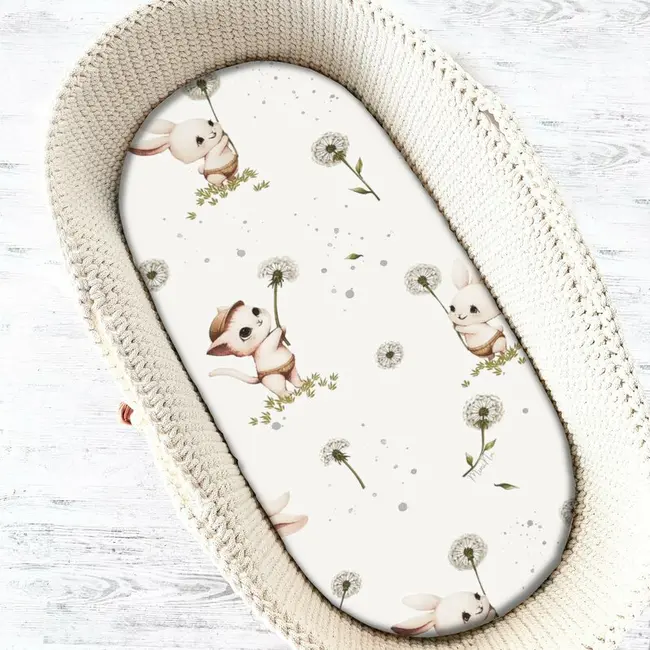 Cearceaf cu elastic, MimiNu, Pentru landou, carucior si cosulet, Dimensiune 80x35 cm, Din bumbac certificat Oeko Tex Standard 100, Cats BYN6426972032032