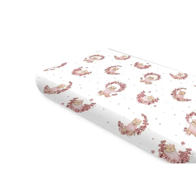 Cearceaf cu elastic, MimiNu, Pentru pat 160x80 cm, Din bumbac certificat Oeko Tex Standard 100, Design, Betty BYN6426972032124