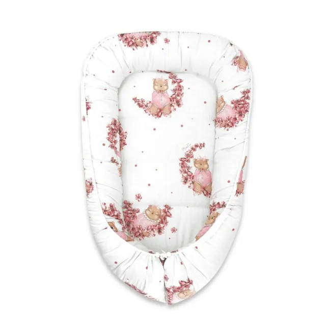 Cosulet bebelus, MimiNu, Pentru dormit, Baby Cocoon 75x55 cm, Husa 100% bumbac, Din bumbac certificat Oeko Tex Standard 100, Design, Betty BYN6426972032094