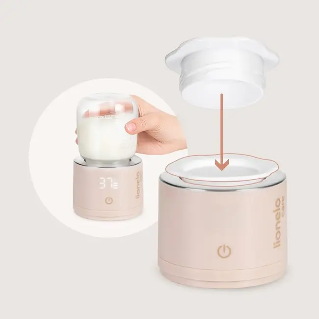 Incalzitor portabil, Lionelo, ThermUp Swift, Portabil, Incalzire in 3 minute, Mentinerea temperaturii, 60 W, USB-C, 4 setari de temperatura: 37-50&deg;C, Recipient 180 ml inclus, Rose Gold BYNLOC-THERMUP_SWIFT