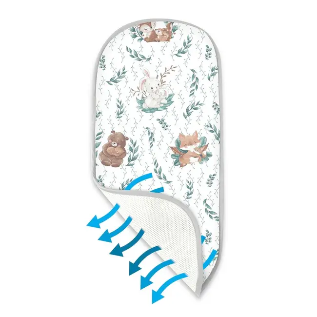 Insertie landou anti-transpiratie, MimiNu, Din plasa 3D, Materiale certificate Oeko Tex Standard 100, Lulu Natural BYN6426972031868