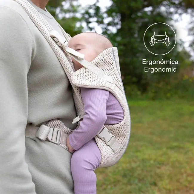 Marsupiu bebe, Jane, Dual Air, Ergonomic, De la nastere pana la 15 Kg, Conform cu EN 13209-2: 2015, Sand BYN8420421094556