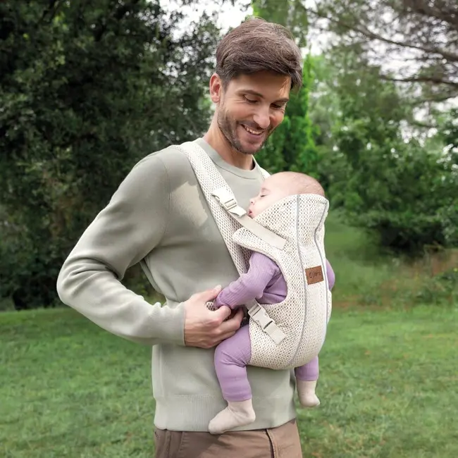 Marsupiu bebe, Jane, Dual Air, Ergonomic, De la nastere pana la 15 Kg, Conform cu EN 13209-2: 2015, Sand BYN8420421094556