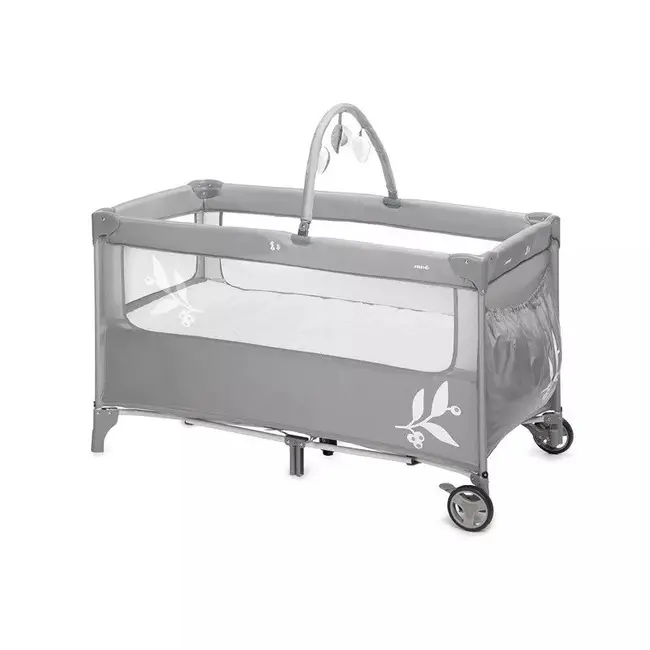 Patut pliant, Jane, Duo Level, Cu roti, Cu arcada cu jucarii, Geanta de transport, Cu doua nivele, Conform standardelor europene EN 716-1:2017+AC:2019EN 16890:2017 + A1:2021, Mist BYN8420421092989