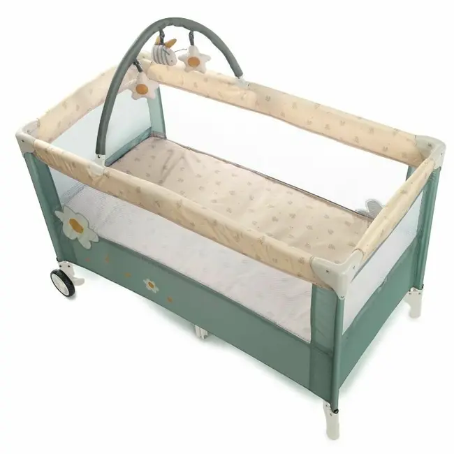 Patut pliant, Jane, Duo Level, Cu roti, Cu arcada cu jucarii, Geanta de transport, Cu doua nivele, Conform standardelor europene EN 716-1:2017+AC:2019EN 16890:2017 + A1:2021, Mist BYN8420421092989