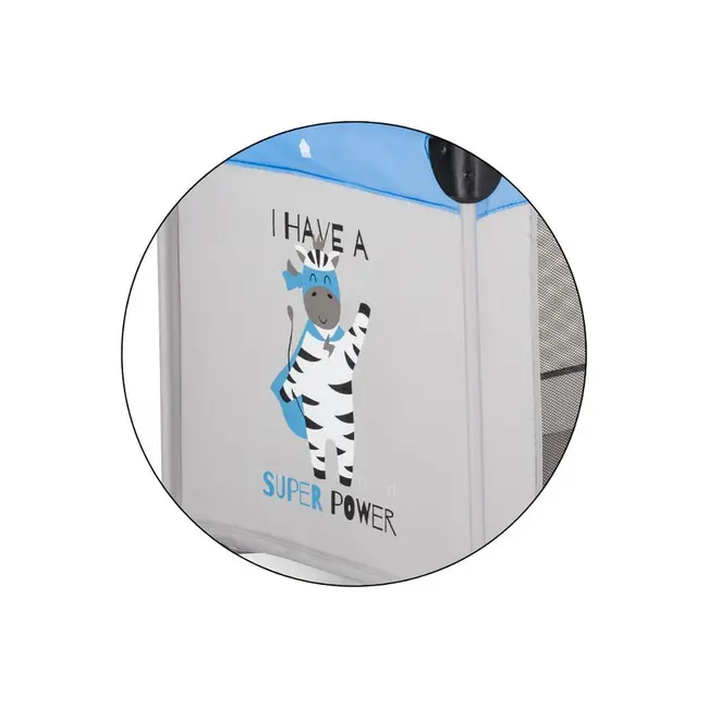 Patut pliant, Petite&Mars, Koot, 120 x 60 cm, Cu roti, Functie de tarc, Pliere compacta, Include geanta de transport, Intrare laterala cu fermoar, Pereti din plasa, Pana la 15 kg, 0-30 luni, Gri BYN921482