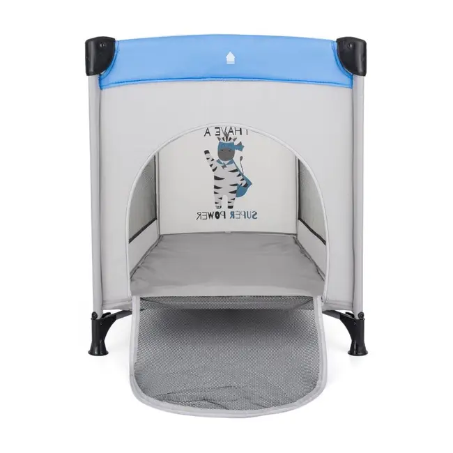 Patut pliant, Petite&Mars, Koot, 120 x 60 cm, Cu roti, Functie de tarc, Pliere compacta, Include geanta de transport, Intrare laterala cu fermoar, Pereti din plasa, Pana la 15 kg, 0-30 luni, Gri BYN921482