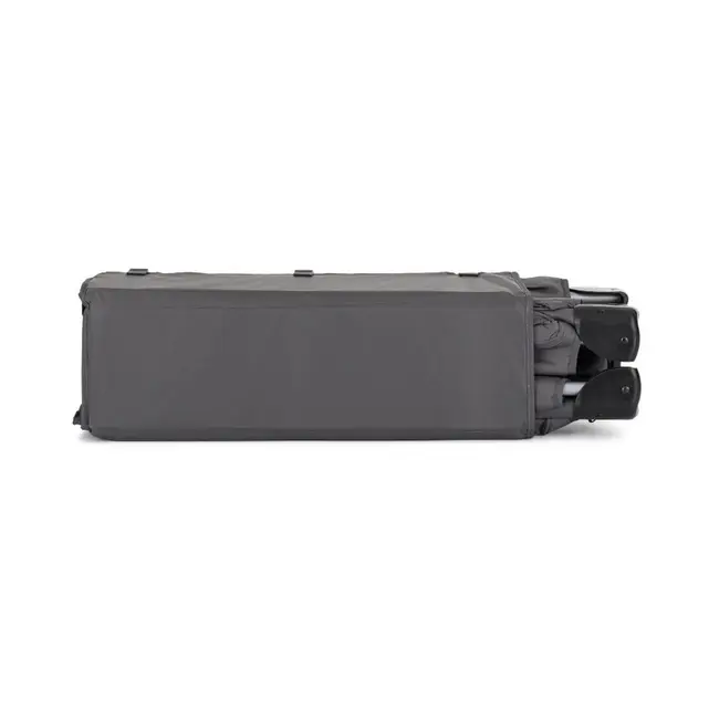 Patut pliant, Petite&Mars, Koot, 120 x 60 cm, Cu roti, Functie de tarc, Pliere compacta, Include geanta de transport, Intrare laterala cu fermoar, Pereti din plasa, Pana la 15 kg, 0-30 luni, Gri Charcoal BYN918465