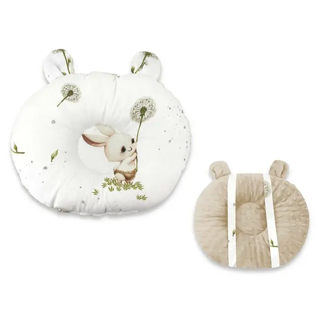 Perna bebelusi, MimiNu, Ursulet, Multifunctionala, Cu doua fete, Tesatura pufoasa minky si bumbac, Materiale certificate Oeko Tex Standard 100, 30x23 cm, Cats BYN6426972032063